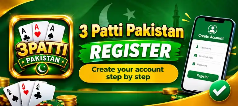 3 Patti Pakistan register screen